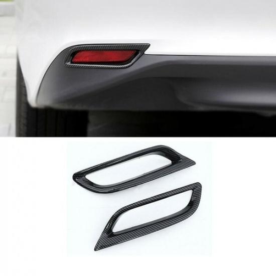 Carbon Fiber 2X Rear Tail Fog Light Lamp Cover Trim For Toyota Camry 2018-2021