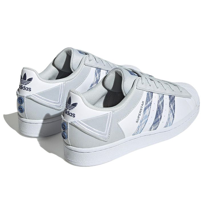 Adidas Originals Superstar Low Top Sneakers Women Sneakers White Denim-Blue IG3005
