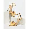 Women's 3D Floral Ankle Strap Stiletto Sandals - Fashion Party High Heels