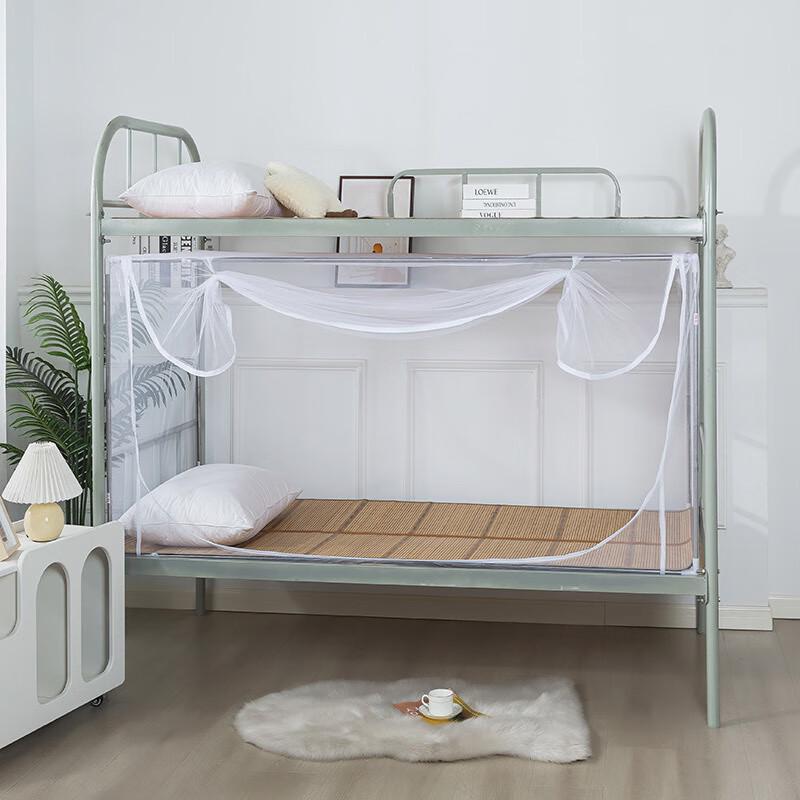 Shengbei White Upper Bunk Bed with 3-Panel Design for Dormitories