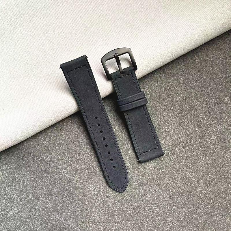 

Силиконовый кожаный ремешок с узором Crazy Horse для часов Huawei, Samsung и Apple Watch 22mm with Quick Release