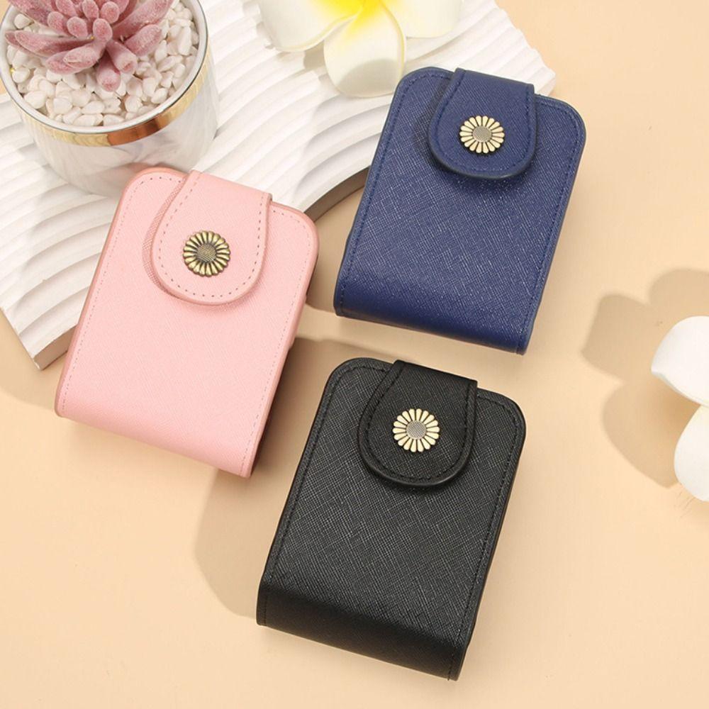 

With Mirror Lipstick Bag Pouch Storage Makeup Bag New Cosmetic Bag Travel коричневий