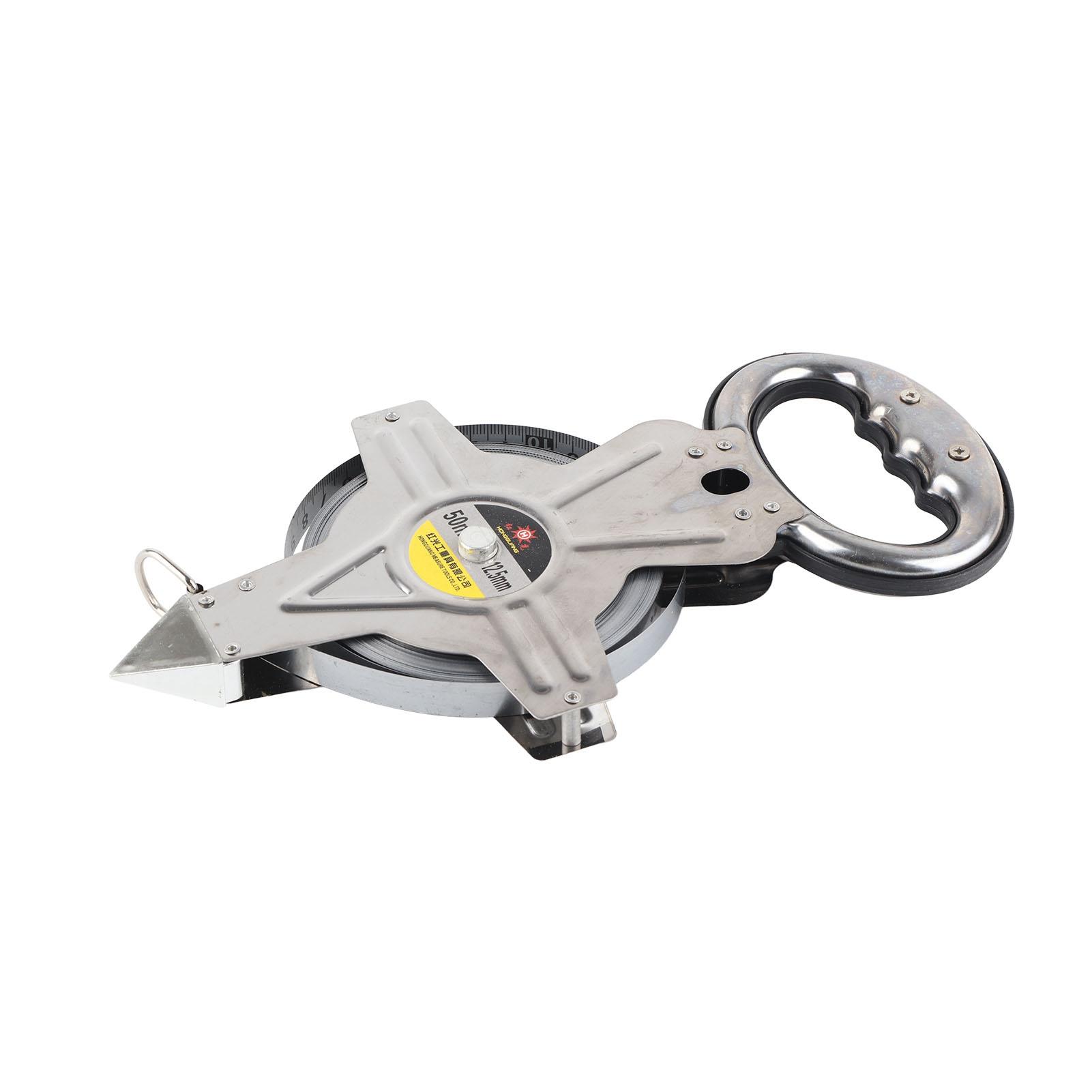 

Steel Tape Measure 50m 164ft Ergonomic Handle Portable Stainless Steel Measuring Tape for Site Survey