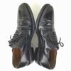 80s-90s Vintage Heyraud French Handmade Straight Tip Shoes Black Size 40.5 25.0-25.5(USED)