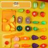 Cross-Border Kids' Fruit Cutting Toy Set: Simulation Veggie & Fruit Basket with Role-Playing Pizza Kitchenware for Boys & Girls