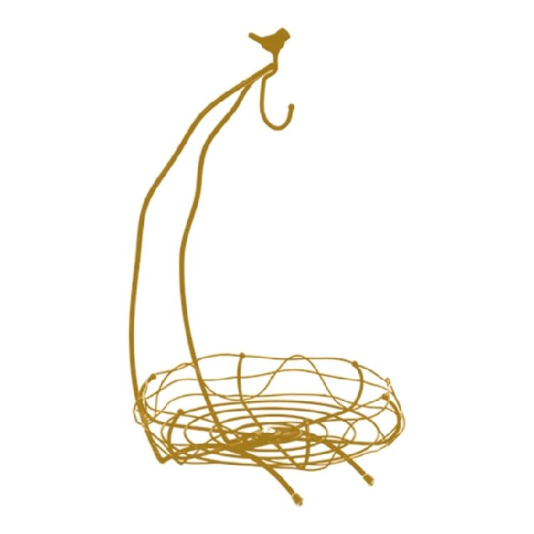 Nordic Charm Iron Fruit Basket Functional Iron Fruit Basket for Contemporary Kitchen and Dining Room Decors золотой