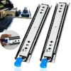 1 Pair Heavy Duty Locking Drawer Slides 11-61 Inch 111 Lb Load Capacity Side Mount Full Extension Ball Bearing Industrial Rail