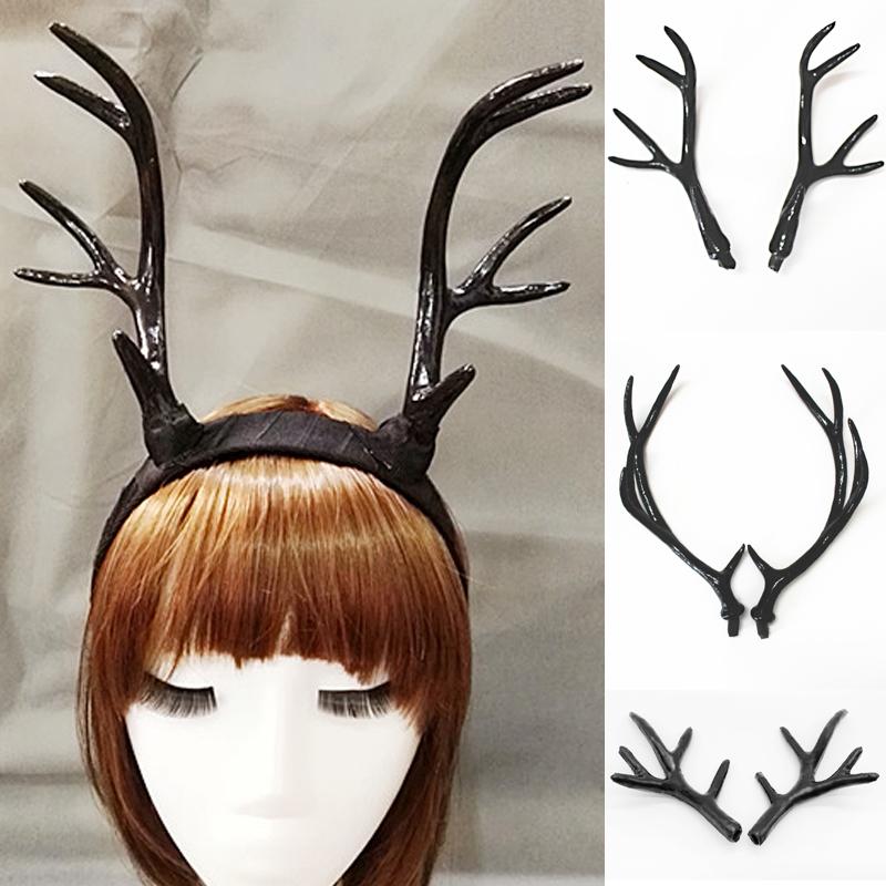 Handmade DIY Headband Party Cosplay Deer Antlers Christmas Decor Simulation Artificial Deer Horn Handcraft Hair Accessories