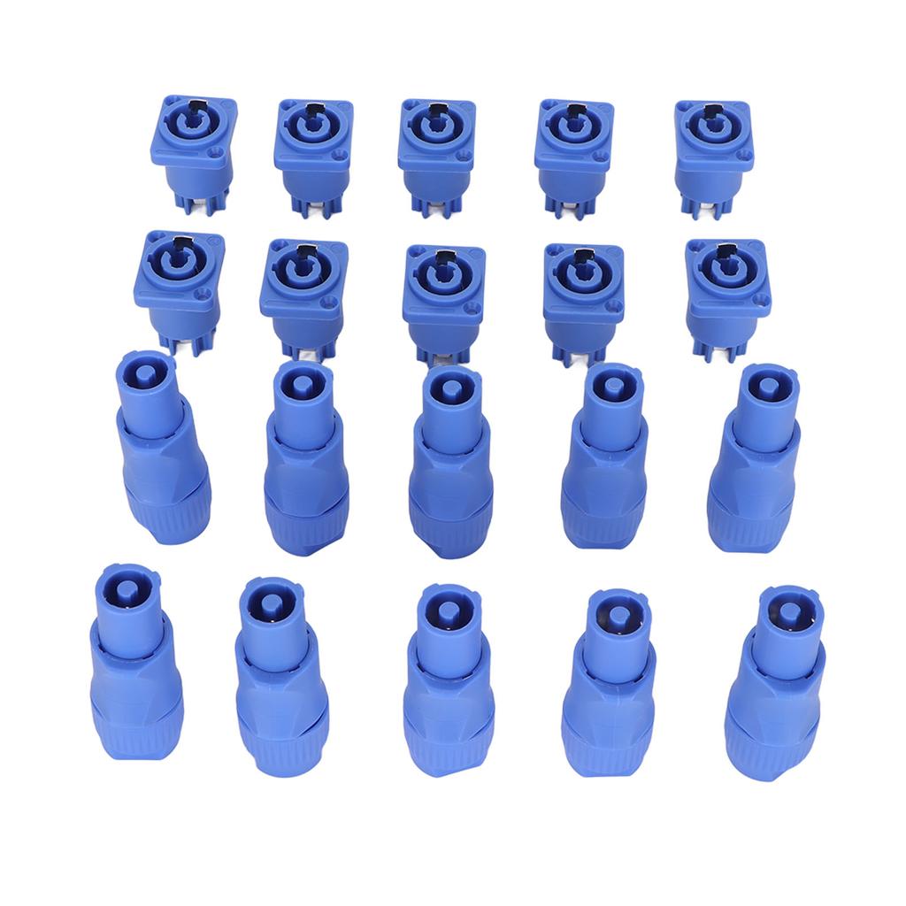 10 Sets 3 Pin Power Connector Professional Stage Light Power Cable Plug for LED Large Screen Speaker