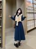 2026 Spring Plus Size Slimming College Style Skirt & Vest Two-Piece Set for Women