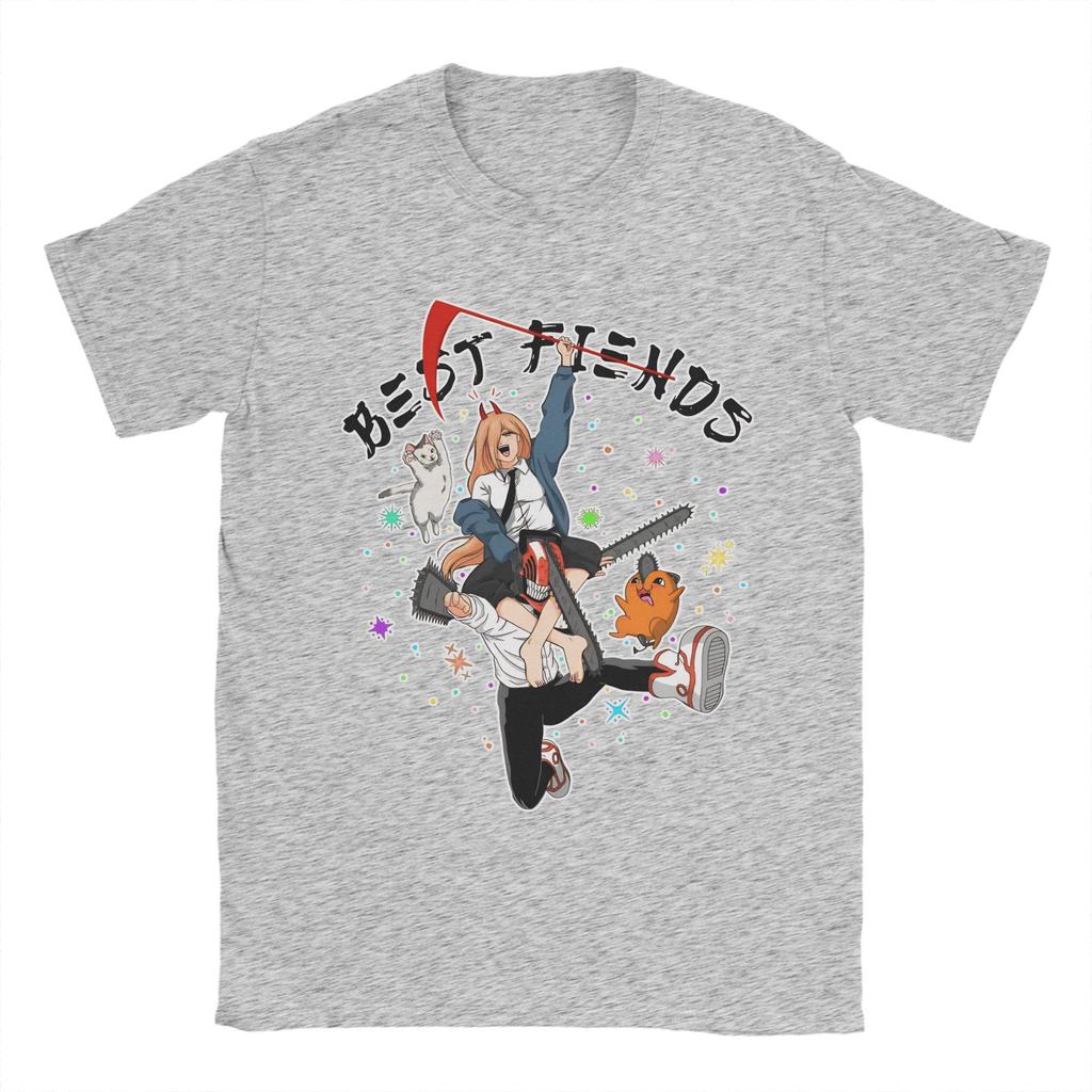 Makima Reze Vintage Anime T Shirts Men Pure Cotton Creative T-Shirt O Neck  Tees Short Sleeve Clothes New Arrival