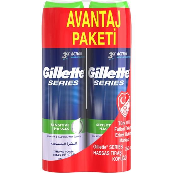 

Gillette Series National Team Special Package 2 Pack Sensitive 250 мл + 250 мл пены для бритья