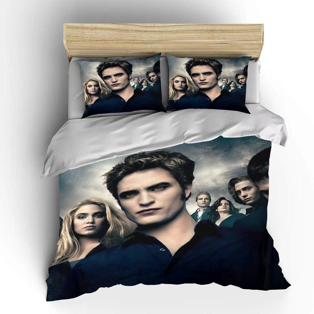 10 Sizes Movie Twilight 3D Bedding Set Character Printed Duvet Cover Fashion Bed Linens For Adults Twin Full Queen King