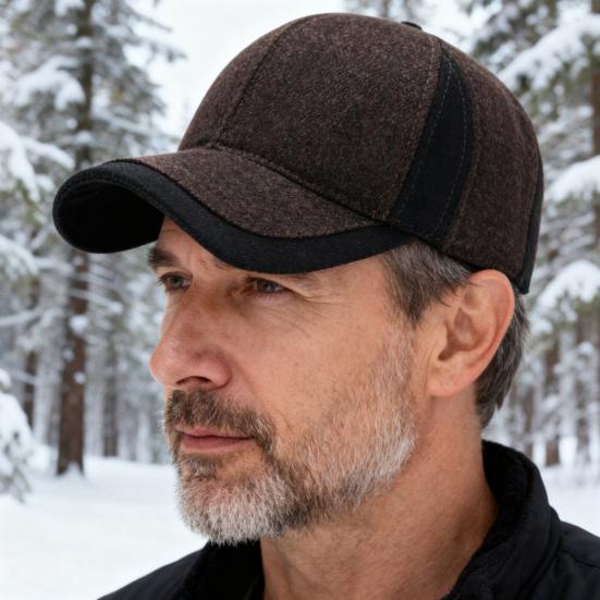 High-Density Baseball Hat Thickened Warm Windproof Cap Adjustable Ear Protection Middle-Aged Elderly Winter Hat