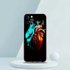 Mechanical Heart Phone Case for iPhone 16 15 14 13 12 Pro Max Transparent Soft for iPhone 11 Pro Max 7 8 Plus XS XR Shell