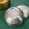 ZISIZ 304 Stainless Steel Double-Layer Lidded Serving Bowl