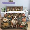 Biancheria da letto con motivo boxer vintage Decorazione per la casa Regalo di compleanno (1 * copripiumino + 2 * federa, senza nucleo)