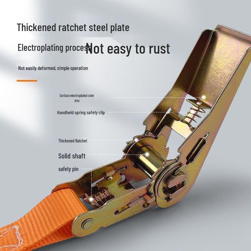 Verschleißfestes Ratschengurtband mit Druckschnalle für den Außenbereich