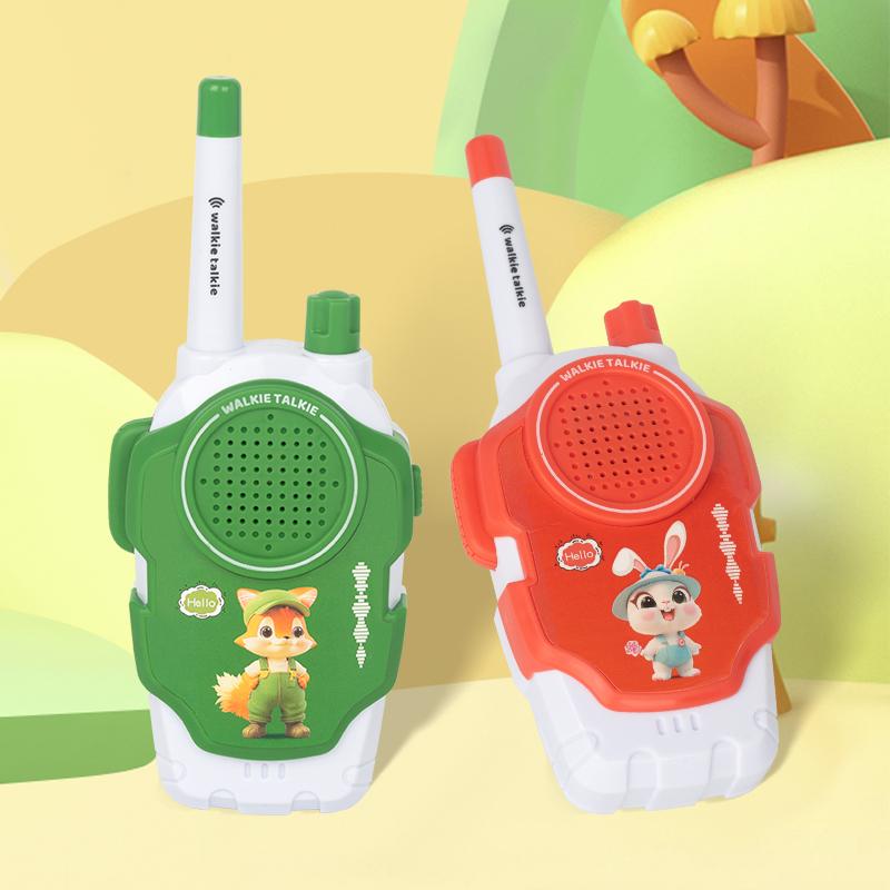 2-teiliges Walkie-Talkie, 50–500 m Zweiwege-Fernsender, Mini-Telefon, Militärspielzeug für Kinder, Abenteuerspielzeug für draußen