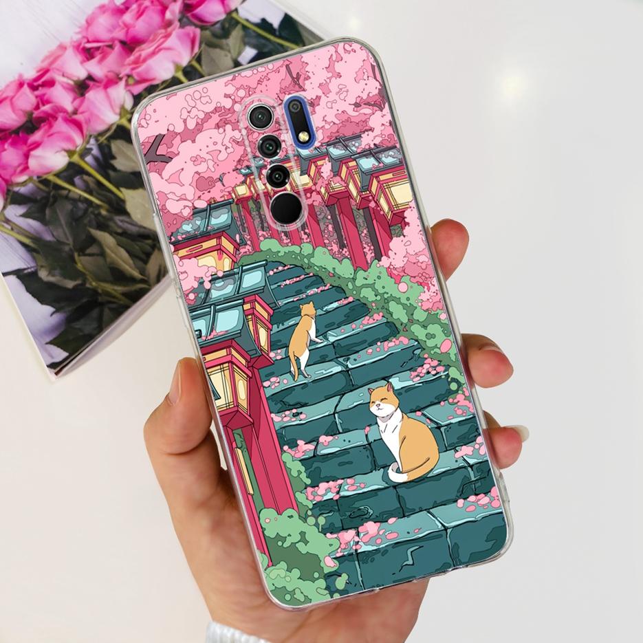 For Xiaomi Redmi 9 Case Stylish Painted Fundas 6.53'' Soft Silicone Phone Case For Xiaomi Redmi 9 Prime Redmi9 Back Cover Bumper