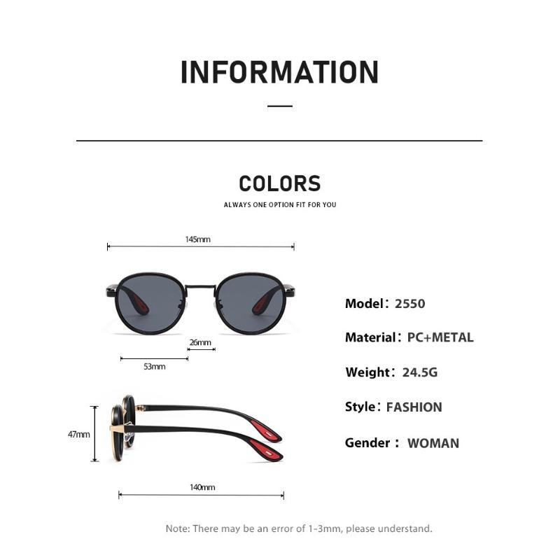 Luksusowe Metalowe Okulary Przeciwsłoneczne dla Mężczyzn z Wadą Wzroku Nowe Vintage Okrągłe Oprawki Spersonalizowane Okulary do Fotografii Ulicznej Krótkowzroczne minus wzrok