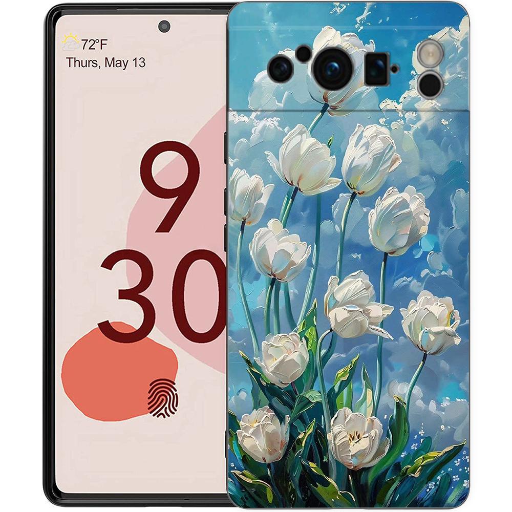 

Роскошный чехол для телефона Google Pixel 10 9 8 9A 8A 7 7A 6 Pro XL 6A 5G Черный Мягкая задняя крышка из ТПУ Клод Моне Садовый пейзаж Искусство Pixel 8A