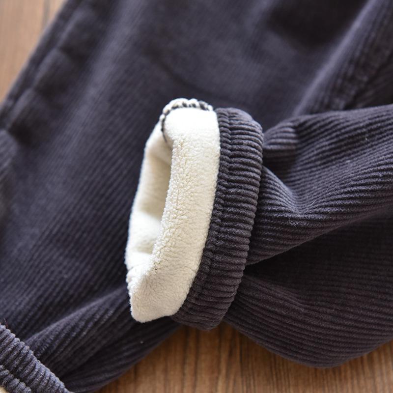 Mädchen Cordhose mit Fleecefutter - Warme einteilige lässige Sporthose für Kinder