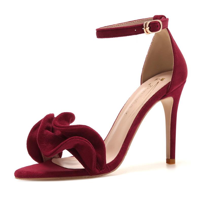 Temperament High Heels mit Stiletto-Absatz Offene Zehen Sexy, Hahnenkamm Damen Sandalen 2025 Sommer Neue Mode Größe