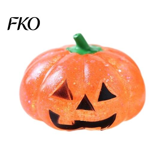 Měkké dýňové mačkací hračky 1/4 ks Halloweenská hračka na uvolnění stresu, Usměvavá hlava, Party drobnosti, Průhledná třpytivá hračka na kancelářský stůl pro zmírnění úzkosti, Pomalý odraz