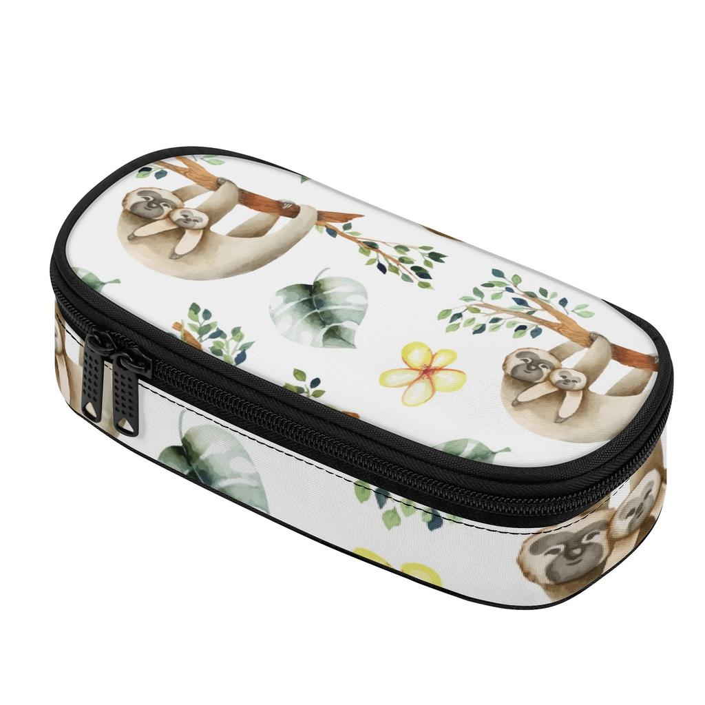 Pen Case Practical 300D Polyester Zipper Closure with Pen Slots Mesh Pocket and Spacious Main Compartment for School and Study