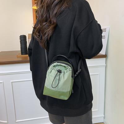 Ein-Schulter Kleine Tasche, Umhängetasche, Leichte Multifunktionale Handy-Tasche, Fahrrad-Reisetasche, Kordelzug Kleine Tasche
