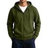 Men's Zip-Up Hoodie Jacket with Large Pockets Color Casual