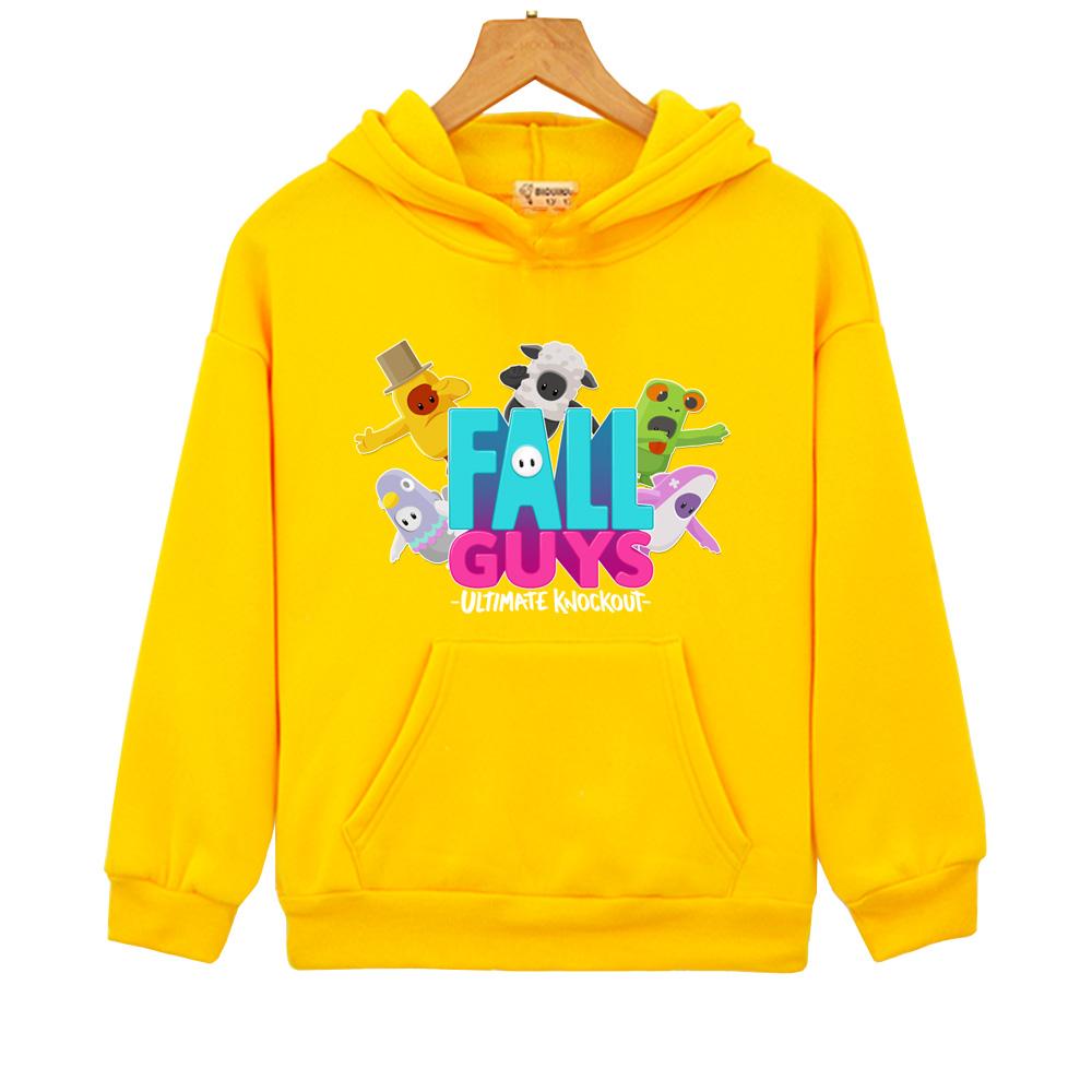 Fall Guys Hoodie 2026 Grafikdruck Sweatshirt Modische Pullover für Jungen/Mädchen Herbst Winter Bequemes Oberteil