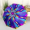 1pc Flower Mandala Pattern Automatic Umbrella Portable Home Essential Umbrella, Iron Umbrella Structure Suitable for All Seasons Yy251123200