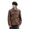 Spring and Autumn Men's Leather Jacket d Short Lapel Fashion Leather Jacket Men's