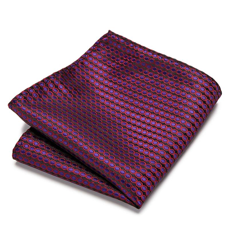 Men's Striped Jacquard Pocket Square for Weddings and Business Suits