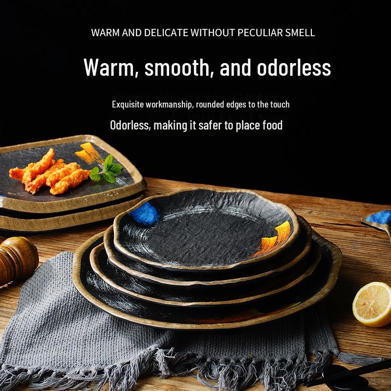 Melamine Sushi & Yakiniku Plate: Japanese Restaurant Tableware for BBQ & Hot Pot