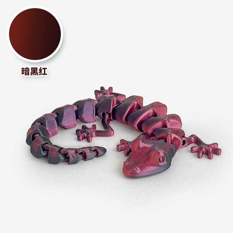 10/19Cm 3D Printed Articulated Lizard Figurine Fully Poseable Home Decora Collectible Desk Ornaments Creative Birthday Gifts Toy