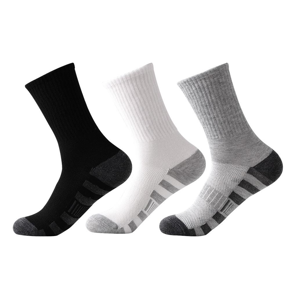 Men's Plus Size Color Block Mid-Calf and Over-the-Knee Sports Socks