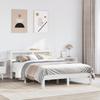 VidaXL Bed Frame with Headboard White 120x190 Cm Solid Pine Wood, Bed, Bedroom Furniture, Wooden Bed, Bed 3306036