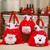 Christmas Gift Bags Drawstring Pouches for Apple Candy Presents Santa Snowman Design Holiday Party Favor Decorations