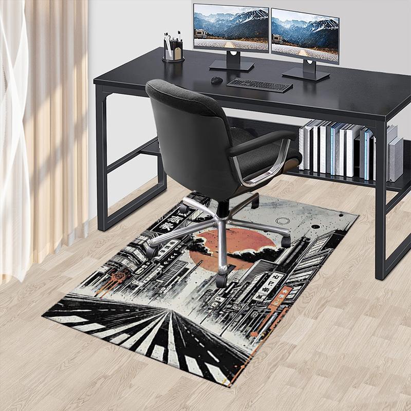 

1pc Anime Cartoon Design Office Chair Mat - Japanese Style Decorative Carpet for Home and Office, Suitable for All Seasons, Perfect Gift Idea.A089 60cm by 90cm