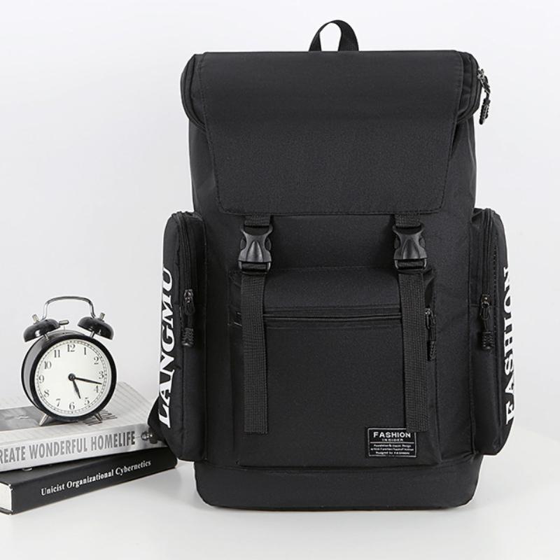 Trendy High Capacity Men's Backpack Leisure Outdoor Travel Bag Computer Handbag Middle School Student College Schoolbags