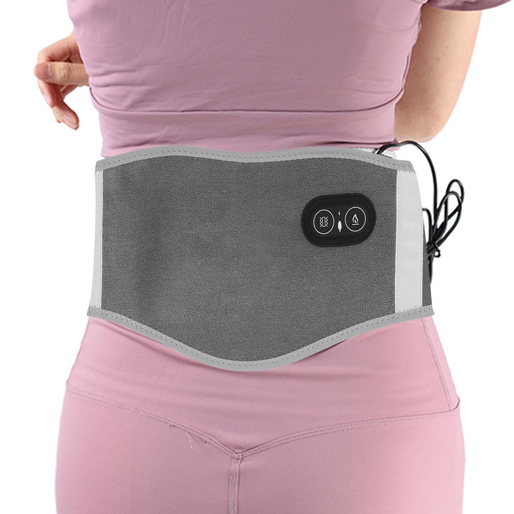 Back Heating Belt Carbon Fibre Heating 3 Vibration Modes 3 Temperature Controls Lumbar Heating Pad for Shoulder Abdomen