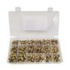 165-Piece Brass Grease Nipple Set - M6, M8, M10 Combination with Straight and Bent Oil Injection Cups