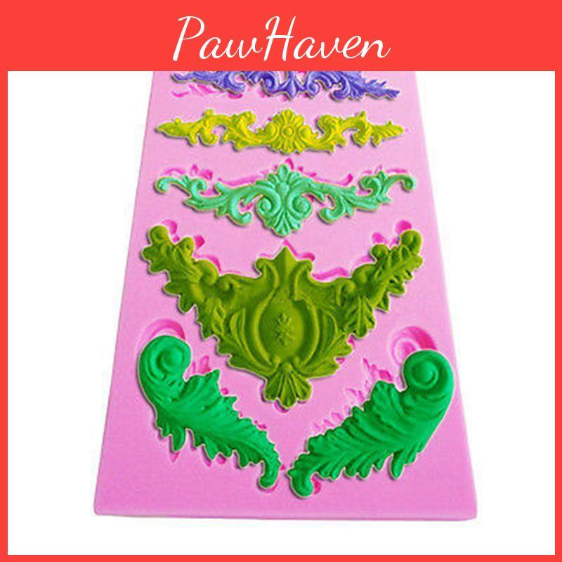 Premium Quality Silicone Fondant Mould With Vintage Baroque Cake Border Design