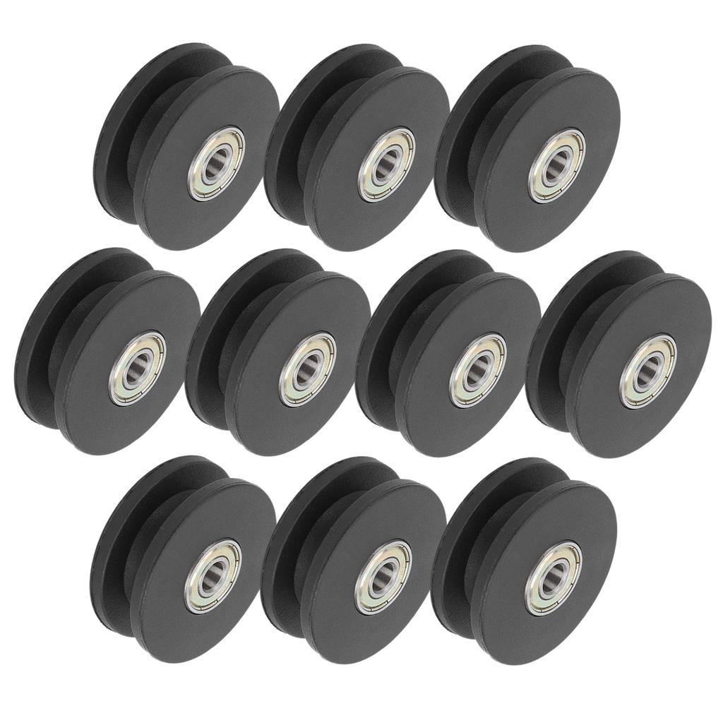 10pcs 50mm Nylon Fitness Bearing Pulley Home Gym Attachments Exercise Strength Training Accessory