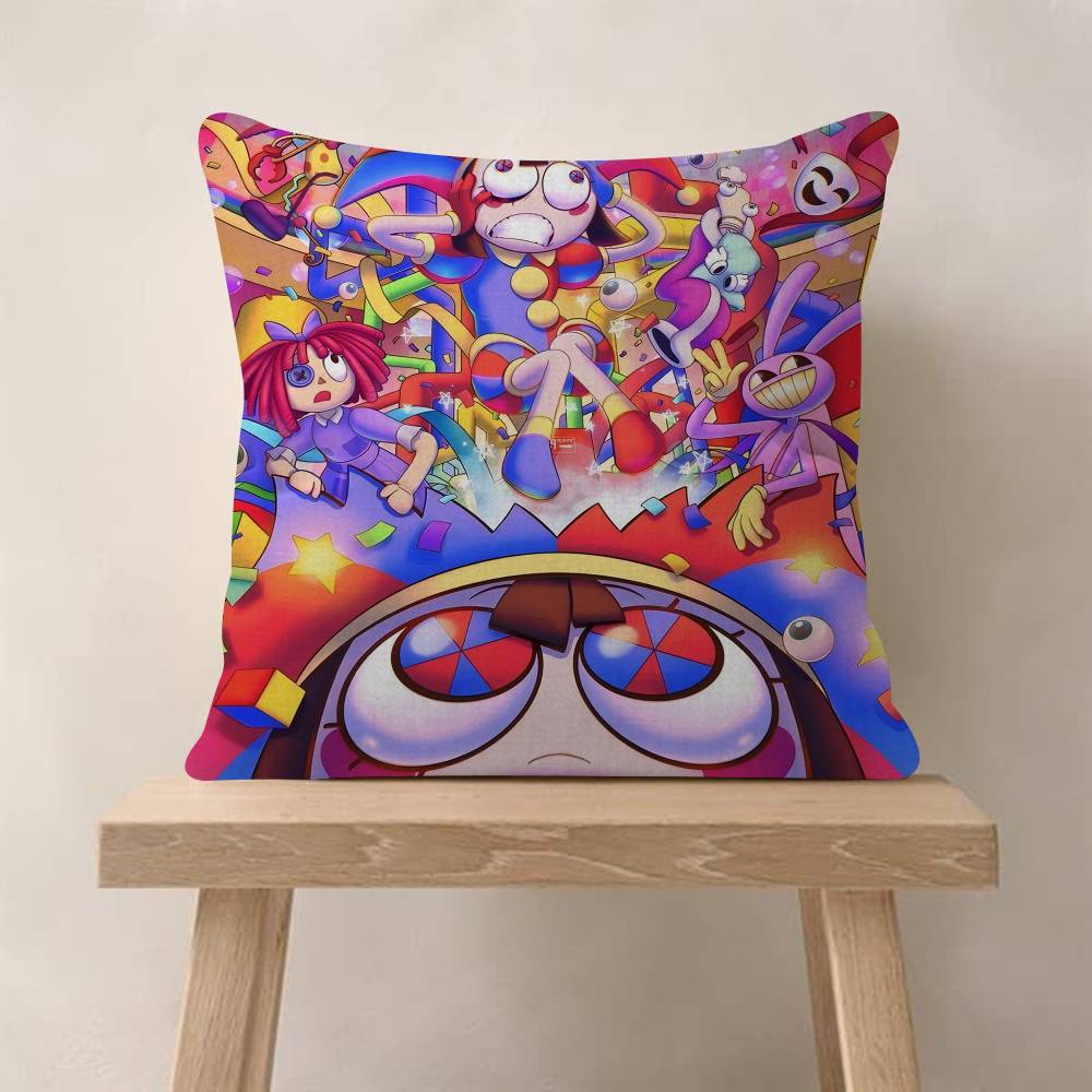 

Anime The Amazing DDigital Circus Cushion Cover Inches Farmhouse Decor Home Throw Pillow Covers For Couch Decorations 30x30 cm