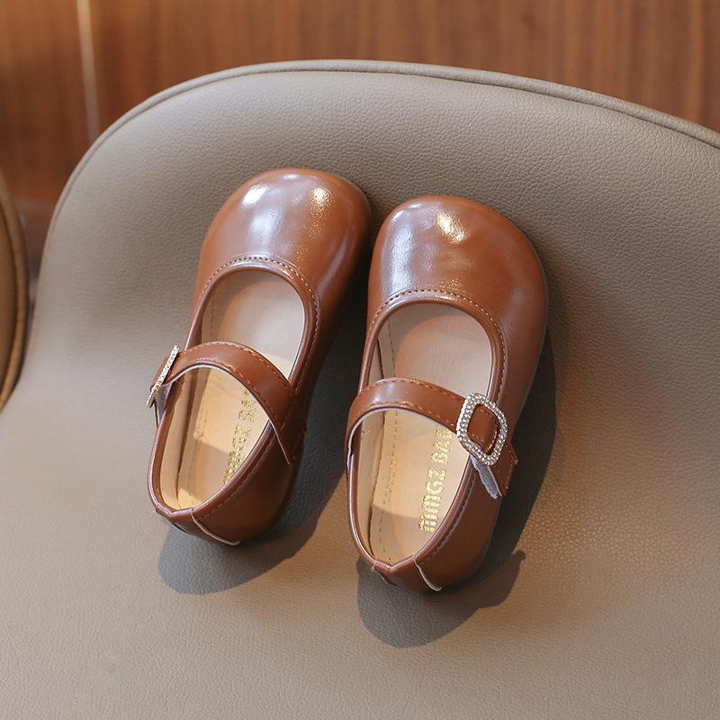 Fashion Soft Sole Princess Leather Flats For Baby Toddler Little Girls