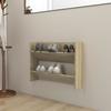VidaXL Wall-mounted Shoe Cabinet Sonoma Oak 80x18x60 Cm Chipboard